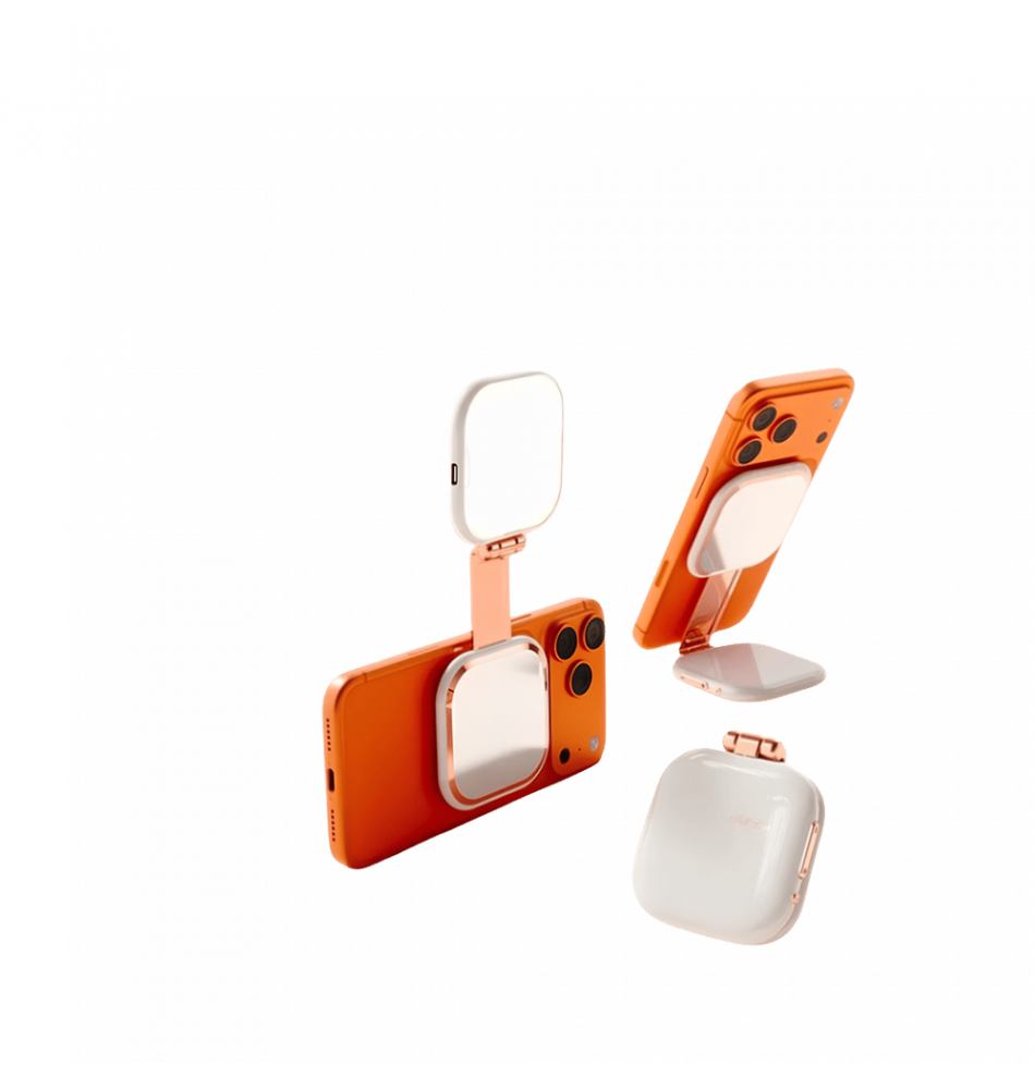 Rechargeable Magnetic Selfie Light with Mirror