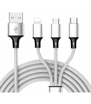 3-in-1 Turbo Charging Threaded Cable