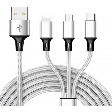 3-in-1 Turbo Charging Threaded Cable