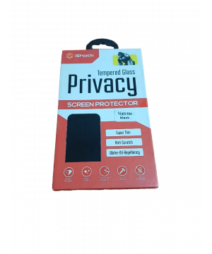iShock 3D Anti-Peek Privacy Tempered Glass Screen Protector for iPhone 14 Pro Max
