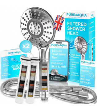 PUREAQUA 15 stage shower head filter x2