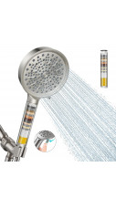 cobbe Hard water filter shower head with 6 spray modes high pressure water shower