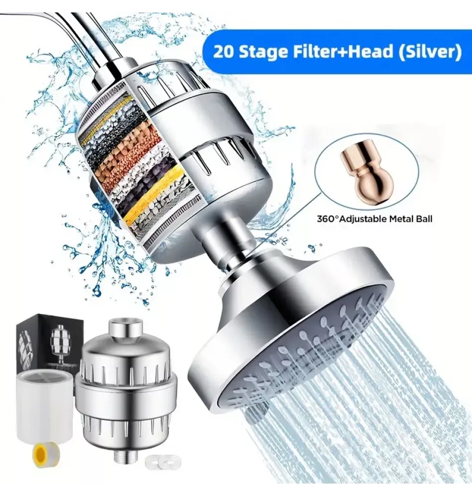 Clossyo Multi-Stage Shower Filter 15000l capacity with KDF55